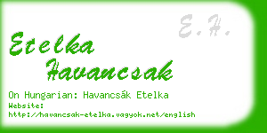 etelka havancsak business card
